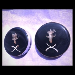Custom 2inch rodent bone plugs
